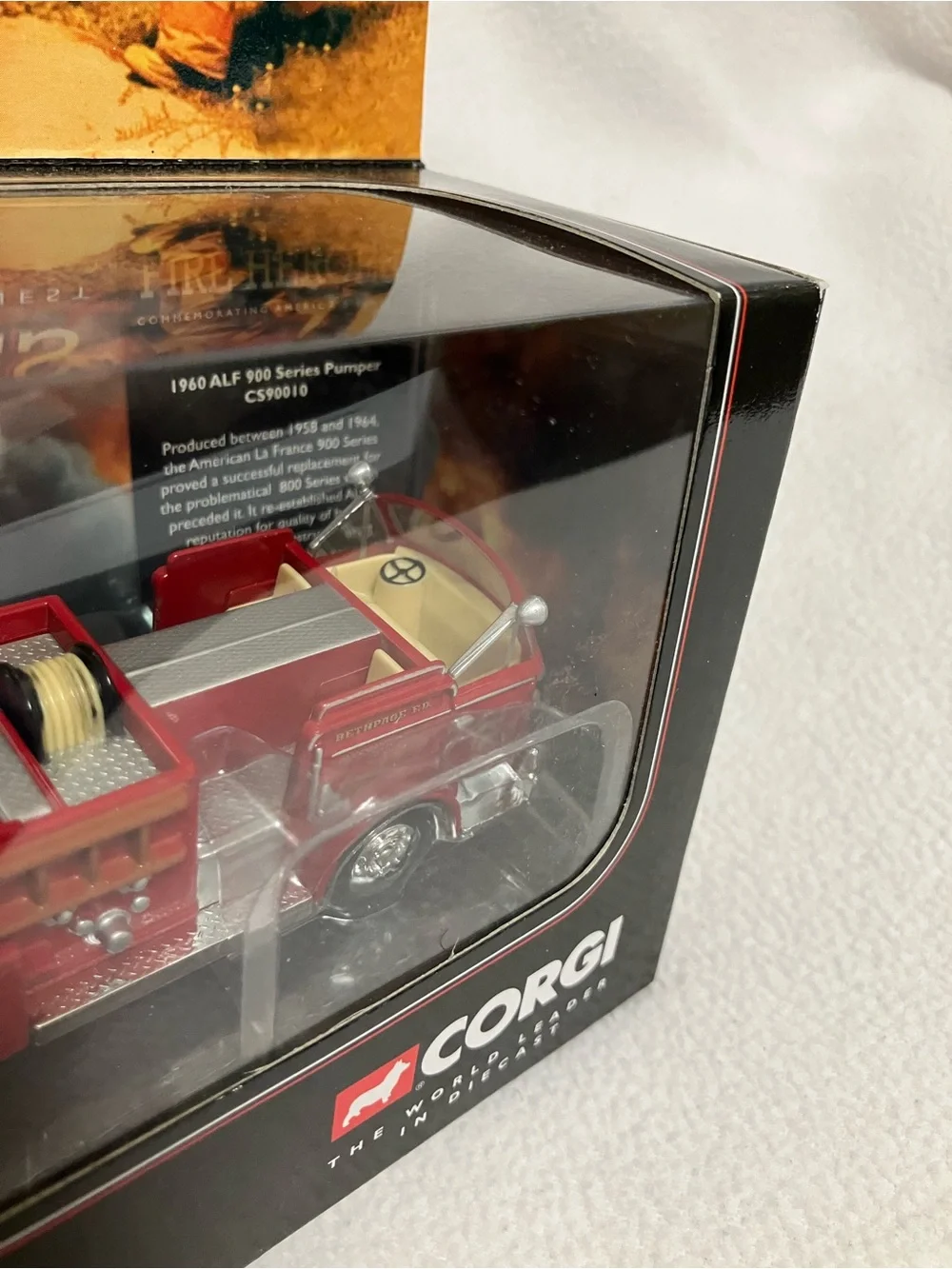 Corgi Fire Heroes 1960 ALF 900 Series Pumper (Bethpage F.D.) diecast model truck